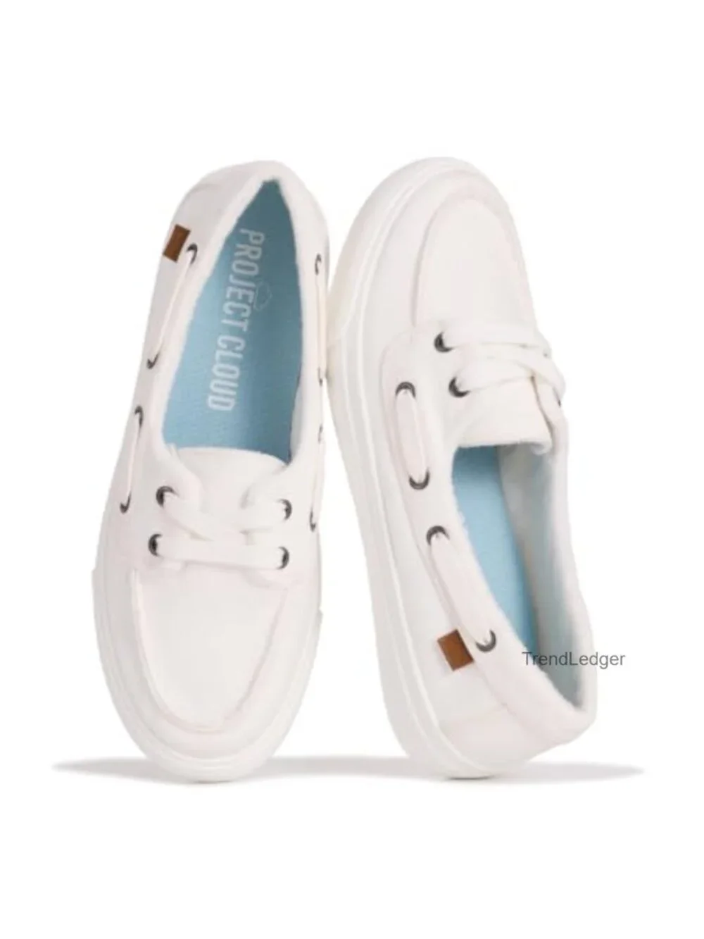 Women's Canvas Slip On Sneakers Memory Foam Comfort Boat Shoes